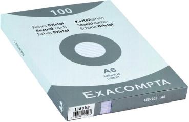 Karteikarten A6 blanko weiß 100 Stück #13309E