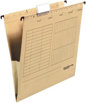 Hängetasche UniReg, braun 230g/m²-Kraftkarton, mit Leinenfröschen