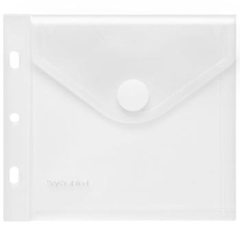 CD-Hülle mit Abheftung klar transparent, Klettverschluss