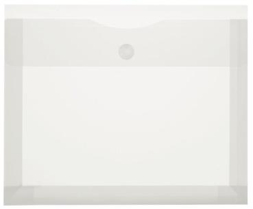PP-Umschlag A4 quer, Dehnfalten 50mm, transparent klar, Klettverschluss