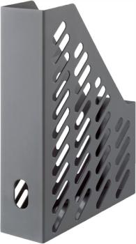 Stehsammler A4 dunkelgrau, Griff- u. Sichtloch, Außenmaße:320x248x76mm