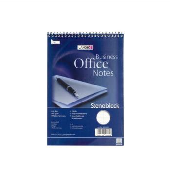 Stenoblock Office, A5, 40 Blatt, 60 g/m², liniert, mit Spiralbindung