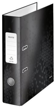 WOW Ordner 180°, 80mm breit, schwarz Griffloch, selbstklebendes Rücken-