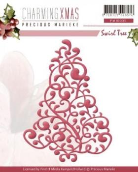 Die - Precious Marieke - Charming Xmas - Swirl Tree