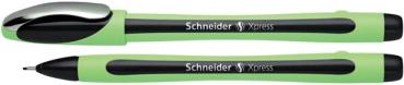 Fineliner Xpress 0,8mm schwarz gummierter Schaft, Schaftfarbe