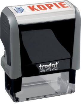 Stempel Printy Motiv/Text KOPIE Abdruck: blau/rot 46x17mm