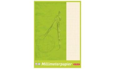 herlitz Millimeterpapier-Block DIN A4, 80 g/qm, 25 Blatt (690404)