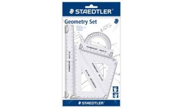 STAEDTLER Geometrie-Set, klein, 4-t eilig, transparent (5655439)