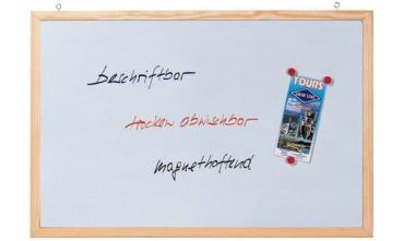 FRANKEN Weißwandtafel mit Holzrahme n, 400 x 300 mm (70011177)