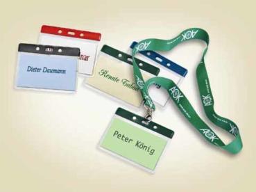 Namensschild 105x68mm farblos ohne Clip  Stück