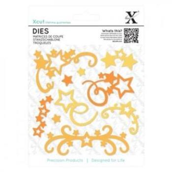 Stanzschablonen (10Stk) - Stern Schnörkel