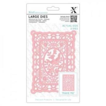 Stanzschablonen Groß (2Stk) - Rahmen Aus Spitze