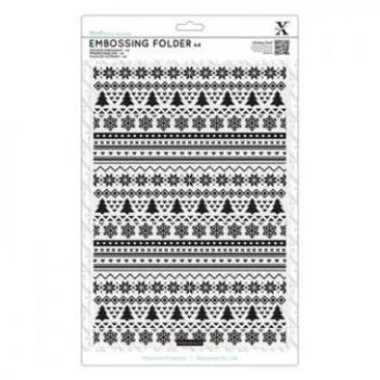 A4 Prägeschablone - Fairisle-Muster