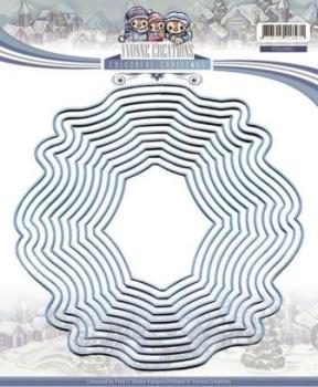 Die - Yvonne Creations - Colourful Christmas - Nesting Frame Dies