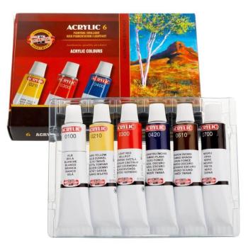 Acrylfarben 6er Set - 6 x 16 ml / Tuben