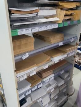 Preview: Aktenregal 7 Fächer grau 2tlg Höhe 109 cm + 100 cm  leer