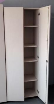 Flügeltürenschrank MULTI M, 2120 x 800 x 430 mm, 4 Fachböden, beige