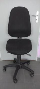 Bürodrehstuhl Point 60, Rückenlehne/Sitz gepolstert schwarz, Fußkreuz Kunststoff schwarz