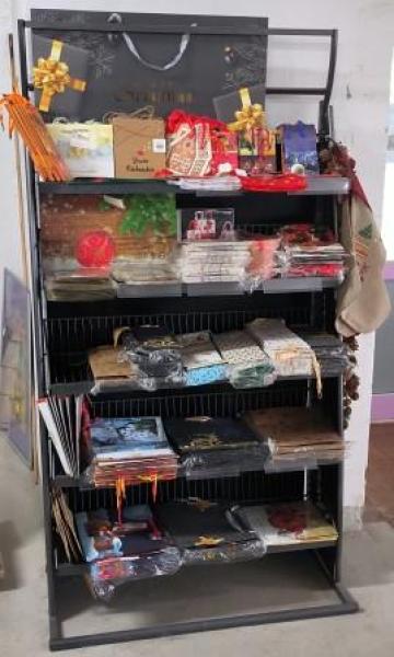 Gitter Verkaufsregal  mit 5 Böden schwarz