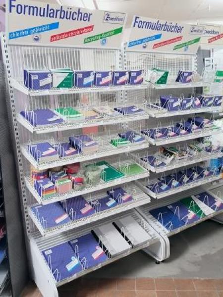 Formularverkaufsregal weiss
