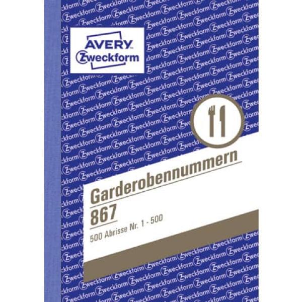 Garderobennummernblock