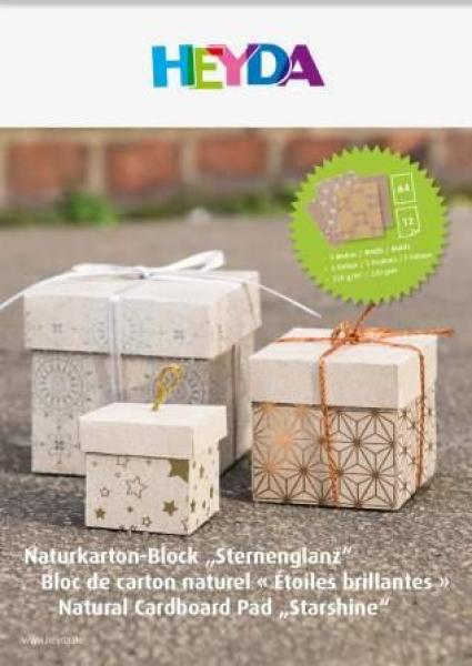 NaturkartonBlock SternglanzA4 12Bl.