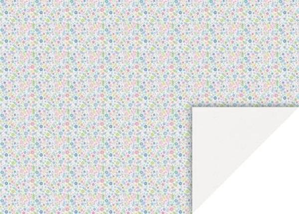Naturkarton 50x70cm 220g Blumen bl