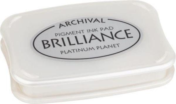Brilliance Stempelkissen10x7cm silb