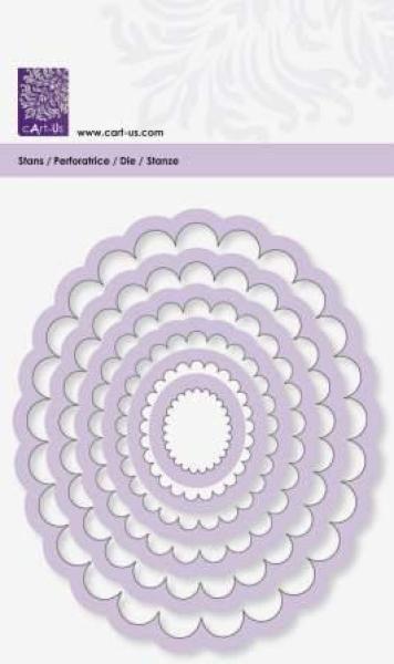 Stanzschablone Welle oval