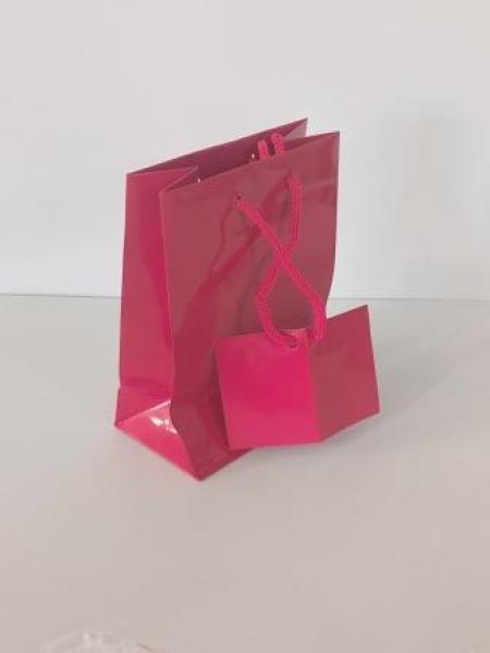 Tragetasche 11 cm x 6 cm x 14 cm rot