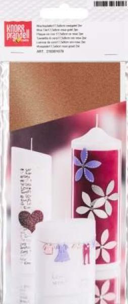 Wachsplatte17,5x8cm rosegold 2er