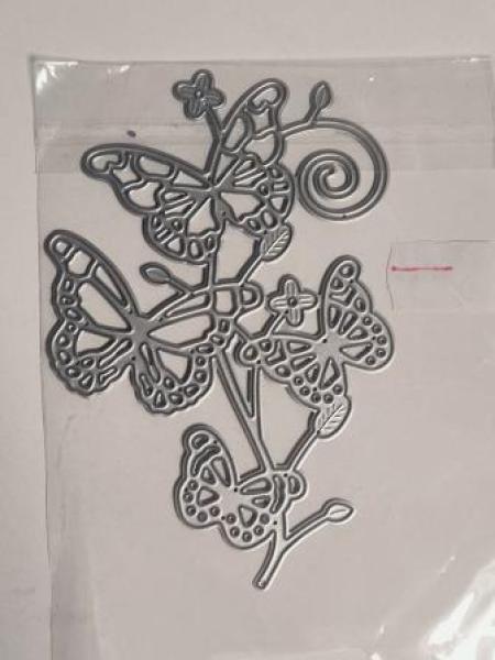 Stanzschablone  Schmetterlingsranke