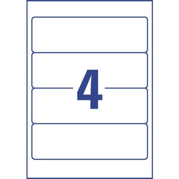 Ordnerrückenschild 59x192mm weiß