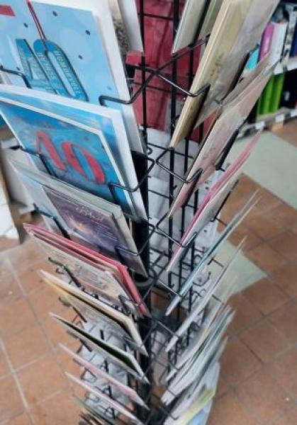 Kartenständer Boden-Drehdisplay „Geschenkkarten“ 56 Kartenfächer | Ø 300 mm 1580 mm   leer