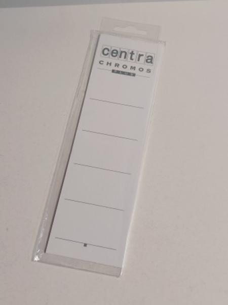 Rückenschild Karton breit weiß