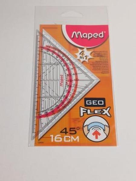 Geodreieck Flex 16cm transp.