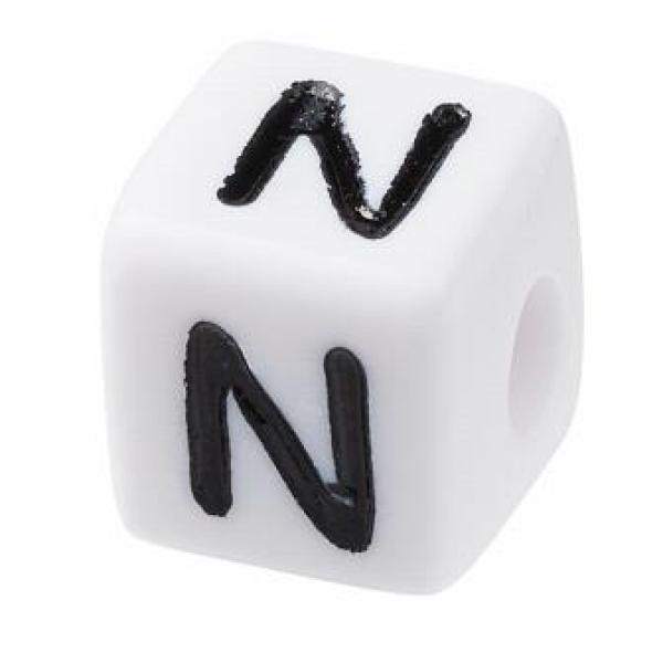 Schnulli-Buchstaben-Würfel 10 mm, "N", Kunststoff, Btl. à 20 St.