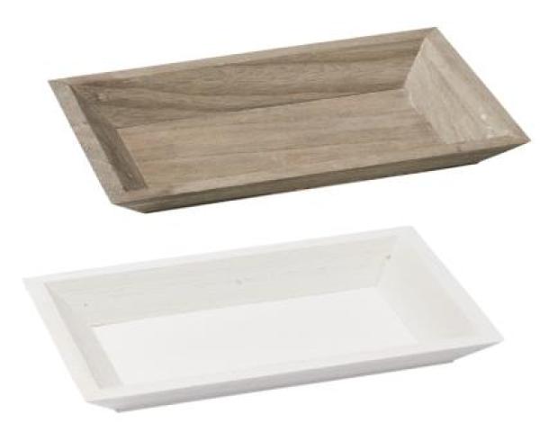 Holztablett Basic 25 x 16 x 3 cm, grau