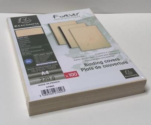 EXACOMPTA Einbanddeckel lederstrukturierte , DIN A4, elfenbein (332256570)