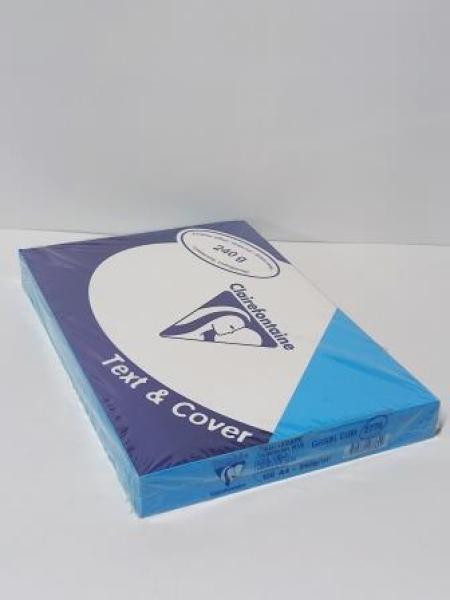 Rückwand A4 ledergenarbt lasurblau 240g