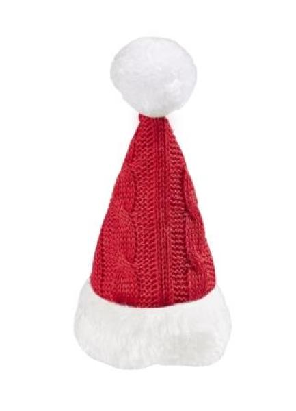 Nikolaus-Mütze ca. 9 cm, rot Strickoptik