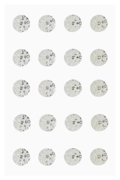 Sticker Glitzer Punkte 15 mm, 20 St.