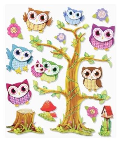 3D Sticker XXL Eulen III