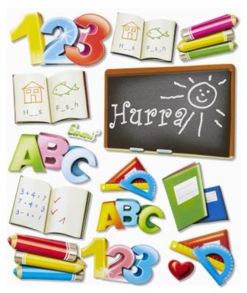 3D Sticker XXL Schule III