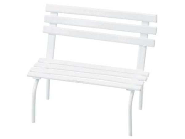 Bank, 7 x 6 cm, weiss