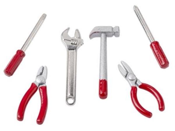 Mini-Werkzeug-Set ca. 2 cm, Btl. à 6 St. sort.