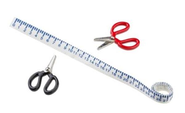 Scheren und Maßband 2 - 16 cm 3 teilig