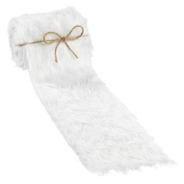 Kunstfell-Band 12 cm x 2 m, weiss