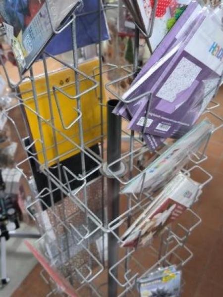 Kartenständer Boden-Drehdisplay „Geschenkkarten“ 45 Kartenfächer | Ø 350 mm 1720 mm  leer