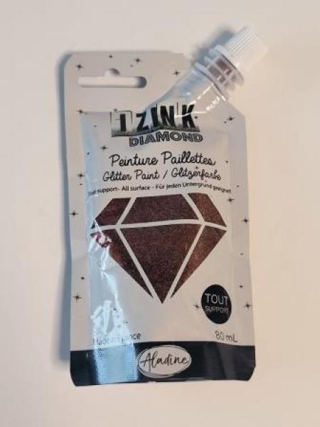 IZINK Diamond Glitzerfarbe/Paste - 80 ml, kastanienbraun